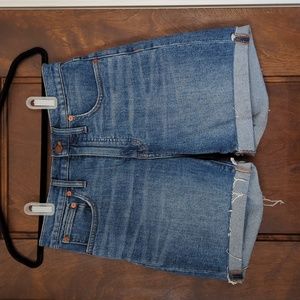 Madewell | High Rise Mid-Length Denim Shorts in Gosford Wash Size 27